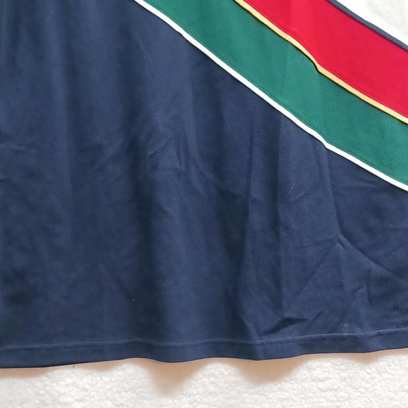 Cotton Traders Vertical Stripe Polo Shirt Size‎ Large Bold Vintage 1990's - Picture 4 of 8